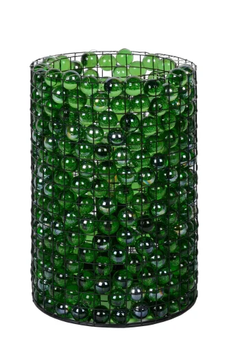 Настольная лампа Extravaganza Marbelous 78597/01/33 Lucide зелёная 1 лампа, основание чёрное металл в стиле современный винтаж  фото 2